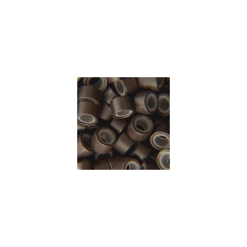 Mikro inel cu silicon - Negru - 4.5 mm - 100 buc