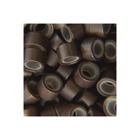 Mikro inel cu silicon - Negru - 4.5 mm - 100 buc