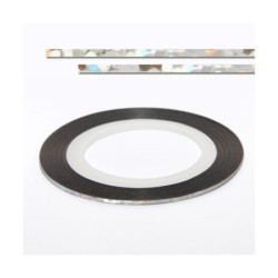 Banda decor pt unghii 101 - argintiu laser - moyra