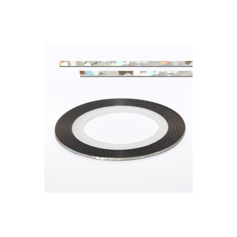 Banda decor pt unghii 101 - argintiu laser - moyra