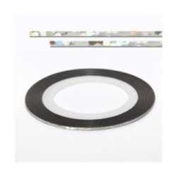 Banda decor pt unghii 101 - argintiu laser - moyra