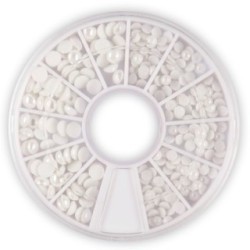 Disc cu perle albe holografice | Pearl Nails