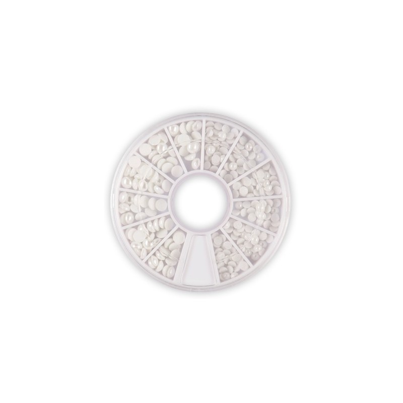 Disc cu perle albe holografice | Pearl Nails
